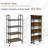 4-Tier Foldable Rolling Cart with Storage Shelves for Kitchen