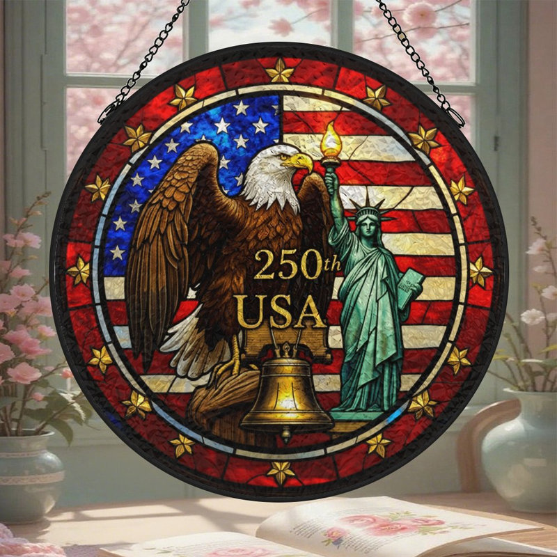 Statue American Eagle Liberty Bell, 11,8 x 11,8 po (30 x 30 cm)