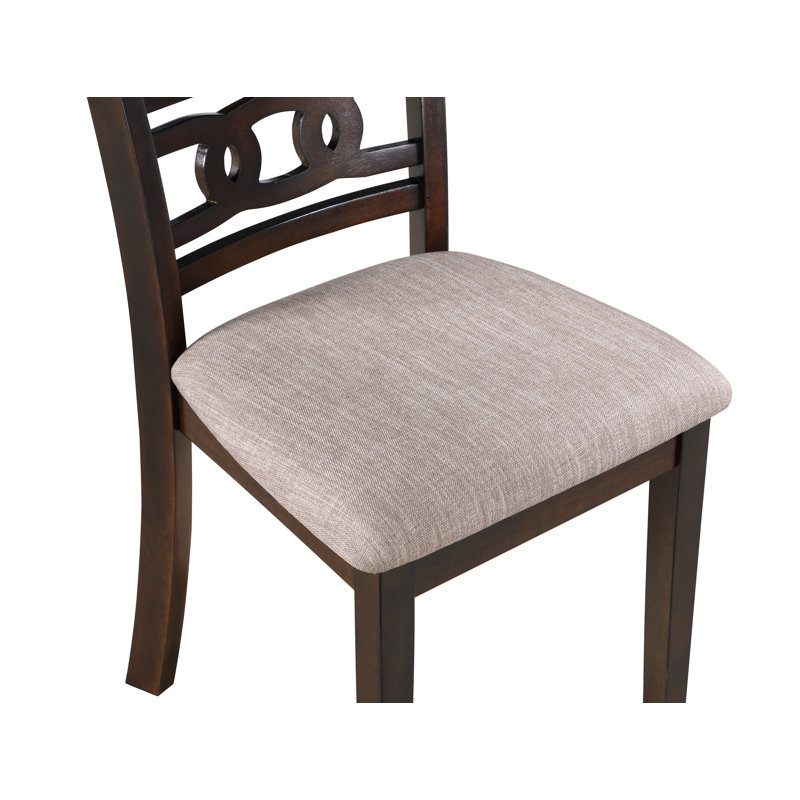 Ziemer 4 - Person Rubberwood Solid Wood Dining Set, Cherry Brown