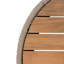 Table basse d'extérieur en corde de rotin et bois - Mobilier de balcon de patio pour jardin, cour, balcon - Résistant aux intempéries