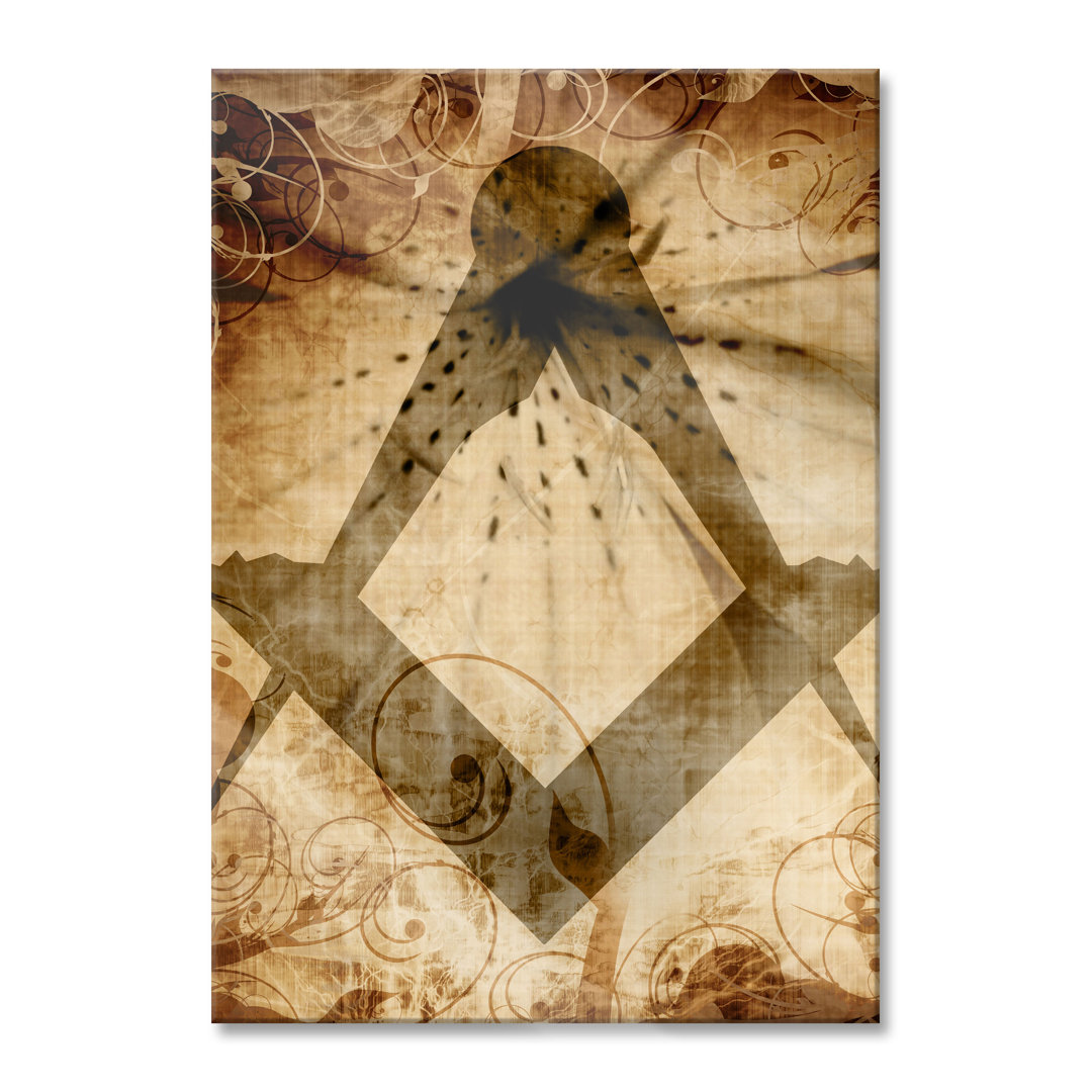 Glasbild "Freemason Symbol"