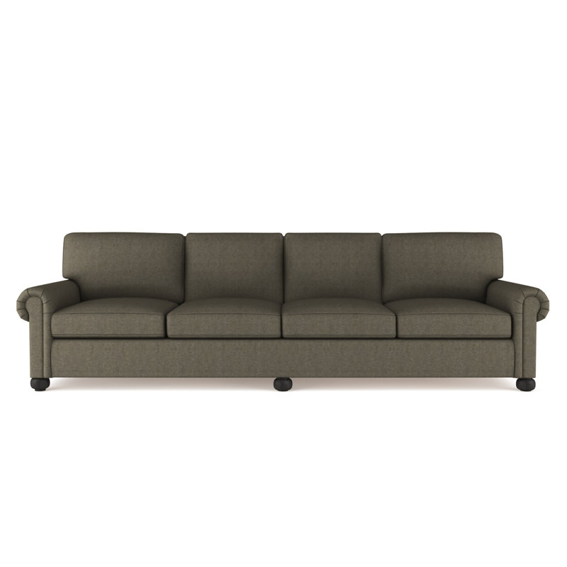 Leroy Sofa, Oyster Velvet, 36" H x 120" W x 43" D