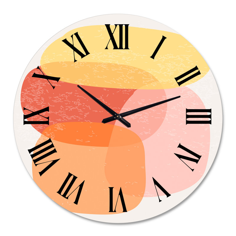 Minimal élémentaire organique et géométrique compostions XIXème - horloge murale moderne, Grand