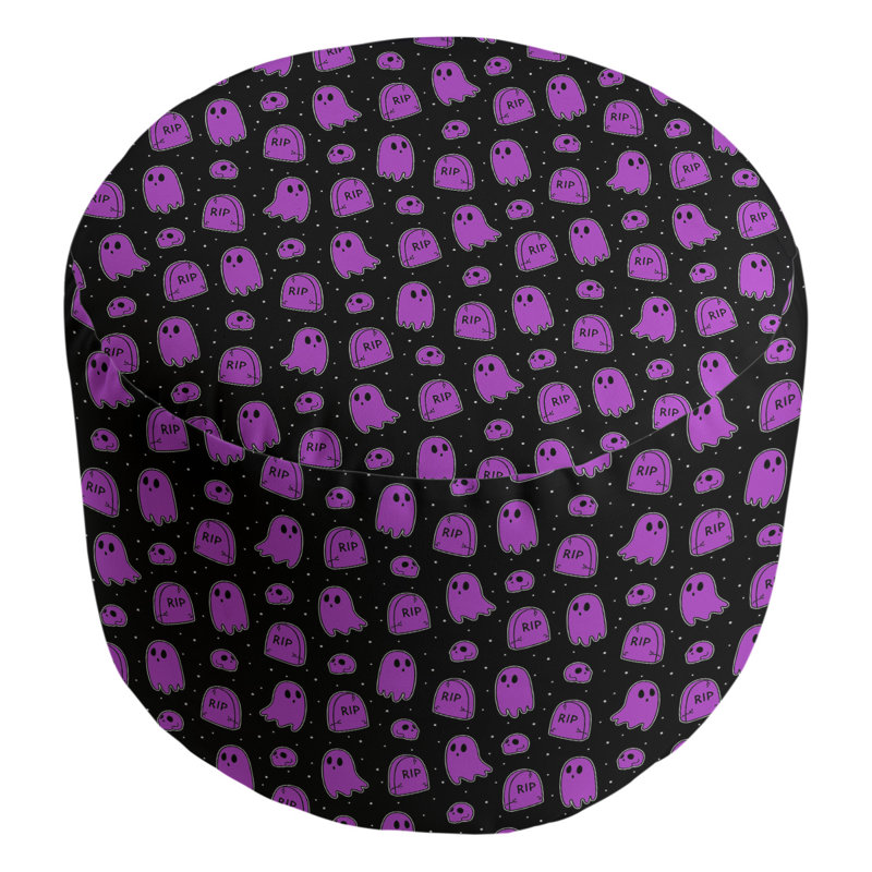 Repose-pieds Avicia, Mauve tyrien / noir / blanc