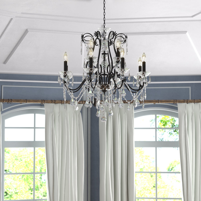 Dagmar 12-Light Dimmable Traditional Chandelier, Dark Bronze