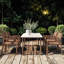 Ensemble repas pour 4 personnes avec table rectangulaire et trou pour parasol Cotswald-909269126