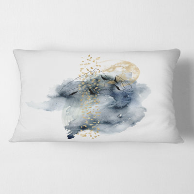 Housse de coussin rectangulaire avec insert Minimalistic Landscape of Mountains with Moon