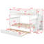 Lit double superposé au dessus d'un lit double avec lit gigogne-1091092077-1091092074