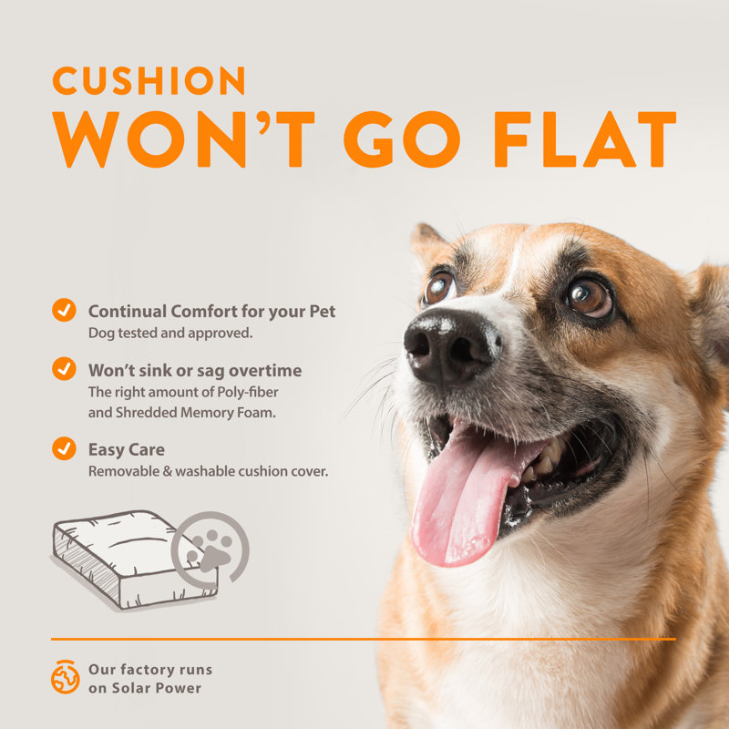 Large Charcoal Orthopedic Elevated Pet Sofa with Wood Legs