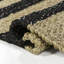 Zemple Rustic Farmhouse Woven Jute Stripe Natural/Black Rug-2104601200