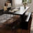 Black Rectangular Solid Wood + Acrylic Desk-109323302