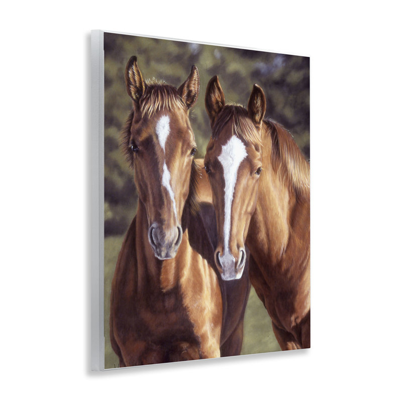 "Brown Horse pair", art mural par Victoria Schultz
