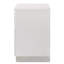 Table de chevet blanche brillante avec 3 tiroirs - Doublure en feutre, pratique