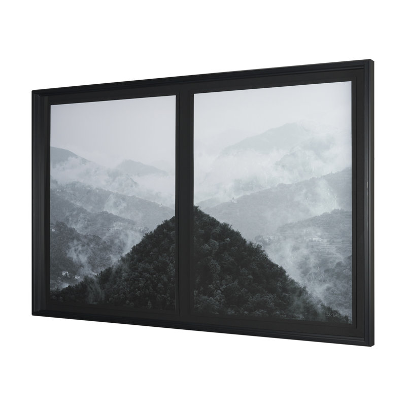 «Morning Mist I» par Deborah Revell, reproduction encadrée encadrée à la main sous verre
