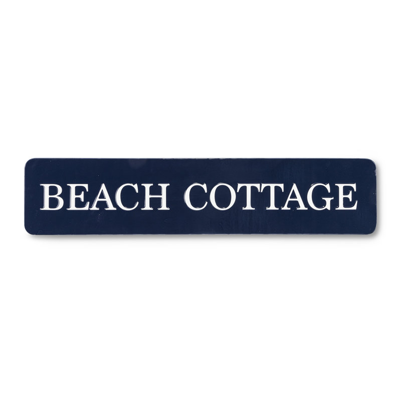 Set of 2 36-inch long Metal Beach Themed Wall Signs