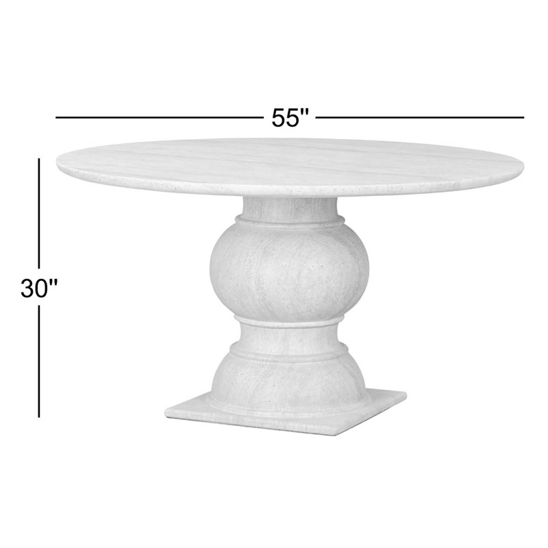 Macalaster Dining Table-Faux Travertine