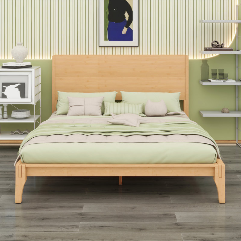 Lit plateforme Wood, Naturel
