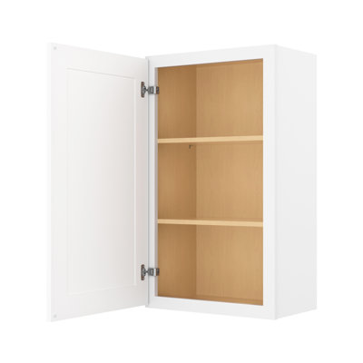 Armoire murale 1 porte à 2 tablettes l 21 po x H 36 po x P 12 po blanc Prêt à assembler (RTA)