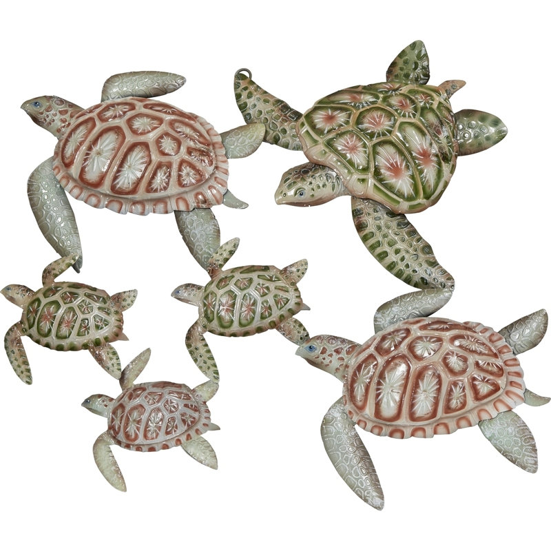 Ensemble de décorations murales Bale of Mixed Turtles