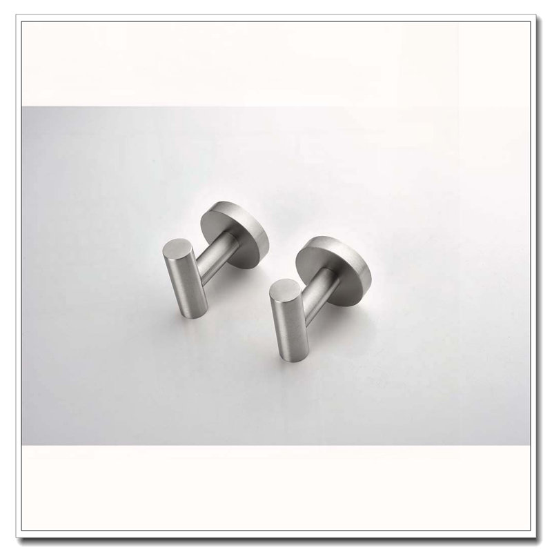 Ensemble de 6 serviettes à serviettes en acier inoxydable - fixation murale, Nickel brossé