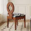 Chaise d'appoint à dossier rouge-brun (ensemble de 2)-130465667