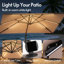 Parasol de patio carré en aluminium en porte-à-faux 11 po x 11 pi avec lumières à DEL solaires et base Gentle Chic 11 x 11 pi-530989386