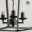 Lustre géométrique 4 lumières noir mat