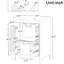 Armoire de meuble-lavabo 24 po en bois massif gris avec lavabo à deux tiroirs-106654532