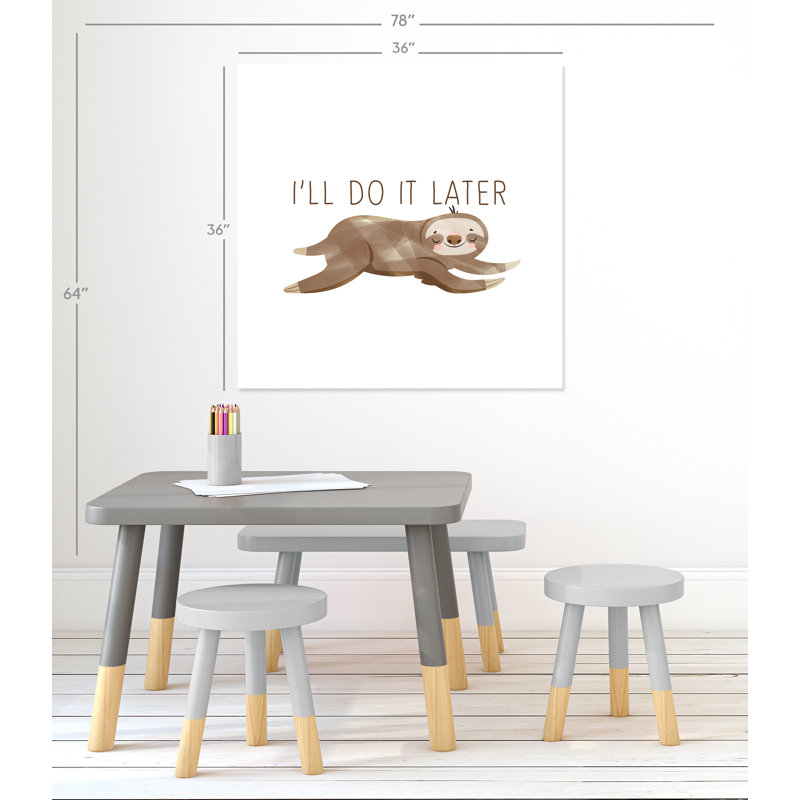 Le faire plus tard, H 36 po x l 36 po x P 1 po, Papier