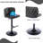 Zager Swivel Adjustable Height Bar Stool, Modern PU Leather Kitchen Island Counter Bar Chair-293991863