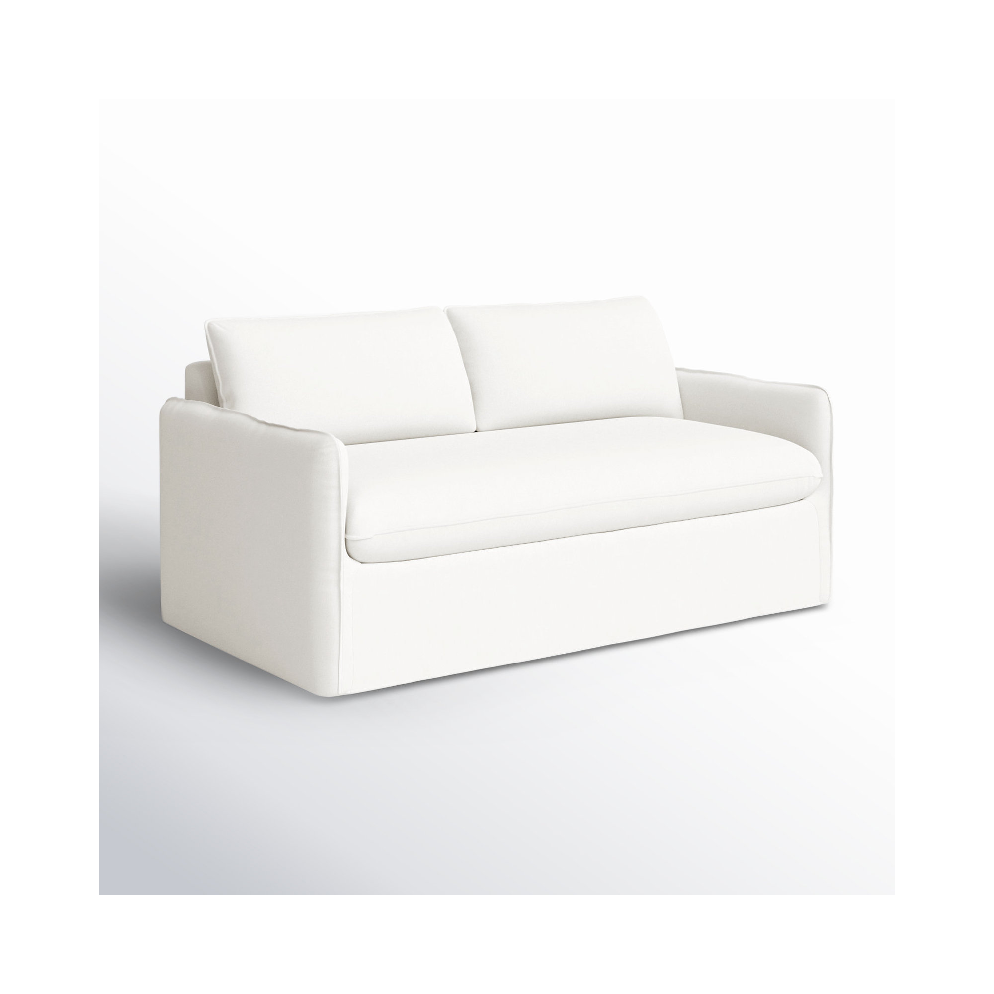 Bellatrix 72'' Upholstered Loveseat, Bayou Off White Canvas