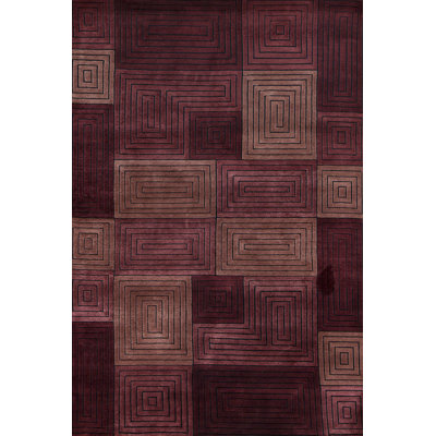 Hand-Knotted High-Quality Wine Area Rug