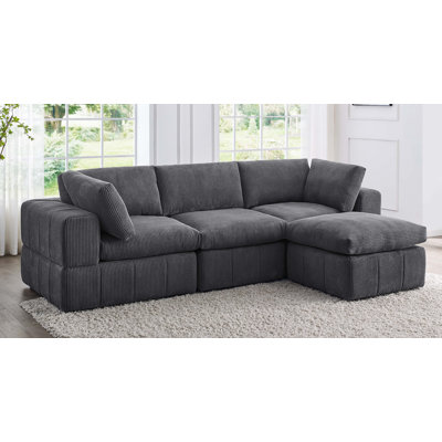 Atianna 4 - Piece Corduroy Sectional