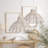 15"W 1-Light White Painted Rattan Pendant