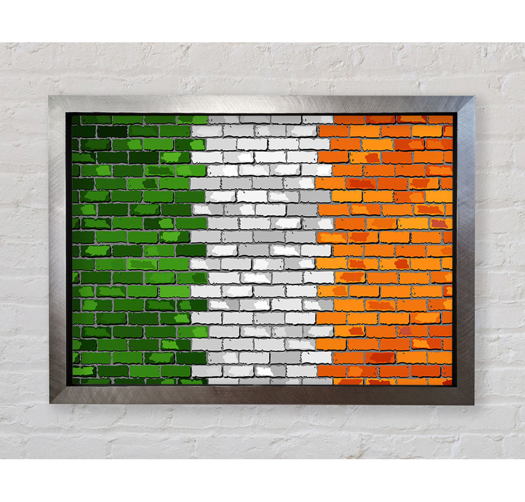 Gerahmtes Leinwandbild Irish Flag 2