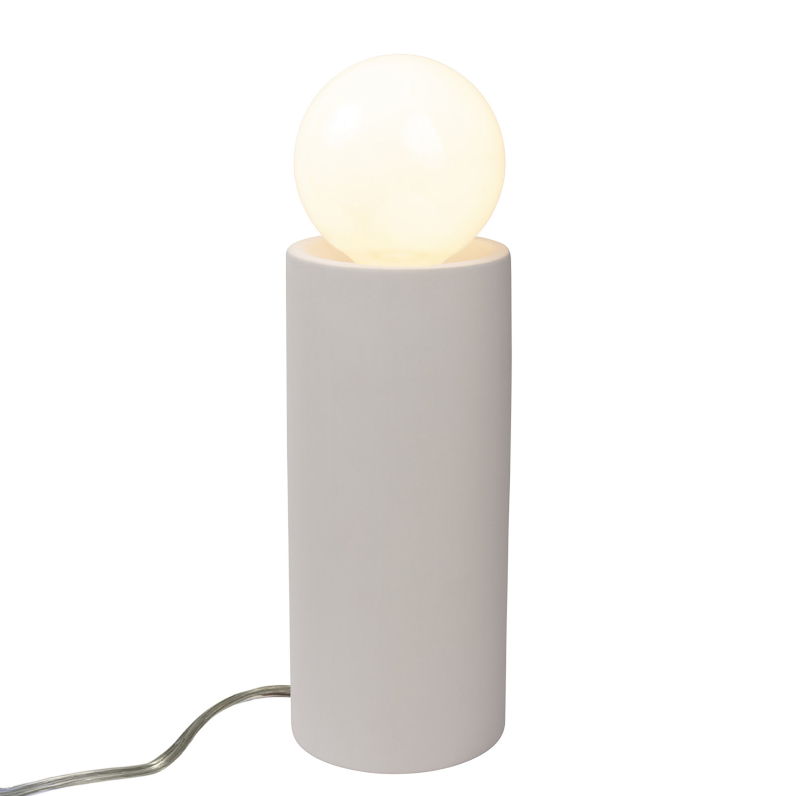 Rachid Ceramic Torchiere Lamp, 16.5" H x 5.5" W x 5.5" D, Bisque
