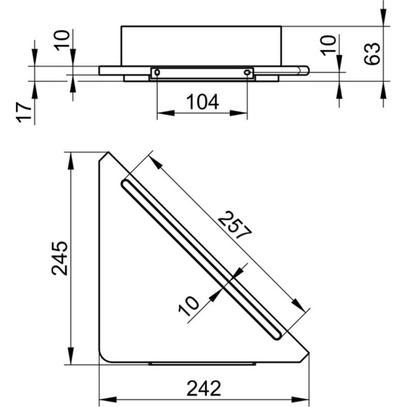 Drill / Screw Shower Shelf