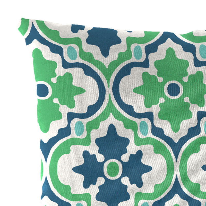 18" x 12" Outdoor Lumbar Throw Pillow (Set of 2), Vesey Sea Mist