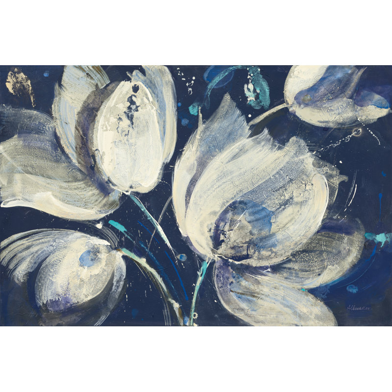 Midnight Garden Bright by Albena Hristova - Wrapped Canvas Painting, 51cm H x 76cm W