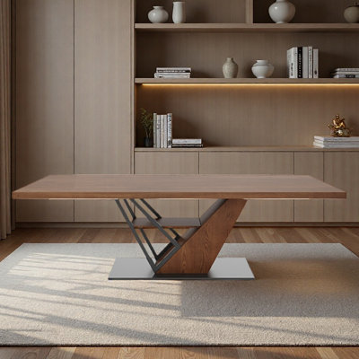 Solid wood desk for home use, rectangular shape