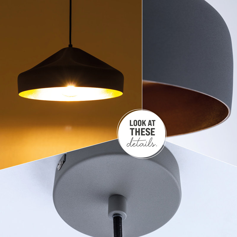 Ponce 1 - Light Single Pendant, Grey/Gold