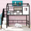Lit mezzanine simple en métal avec toit-1306863267