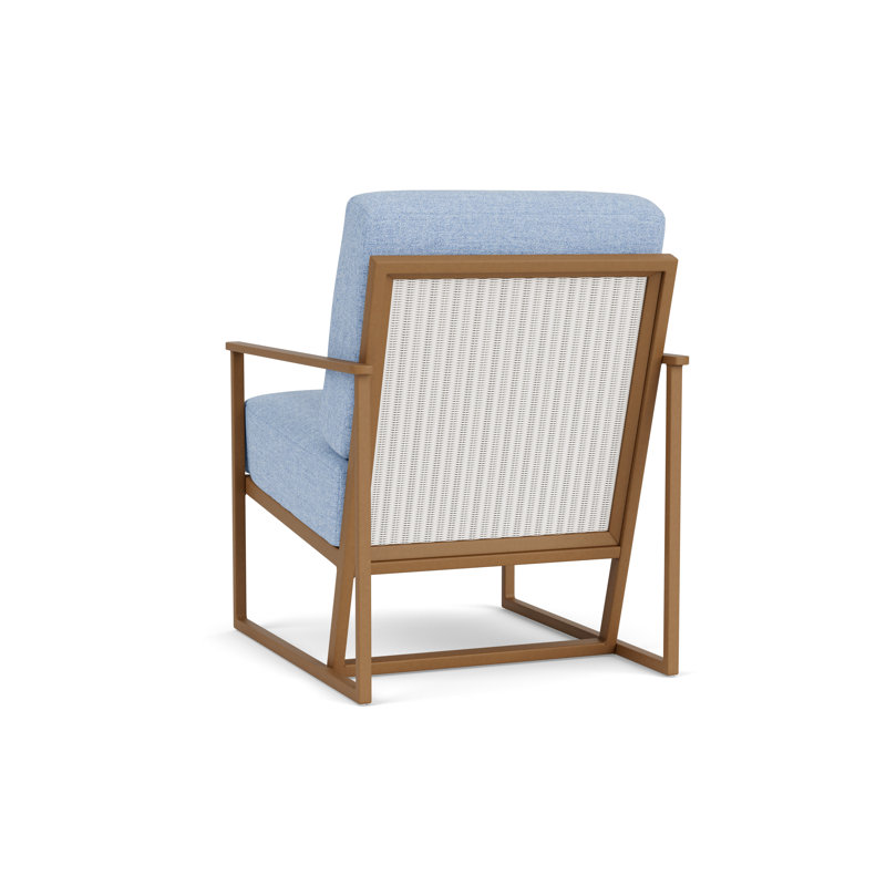 Summit Outdoor Lounge Chair, Hickory, White, Demo Skyway