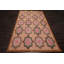 Tapis unique en laine noué à la main brun / rose 6 pi 1 po x 9 pi 3 po Abrahams