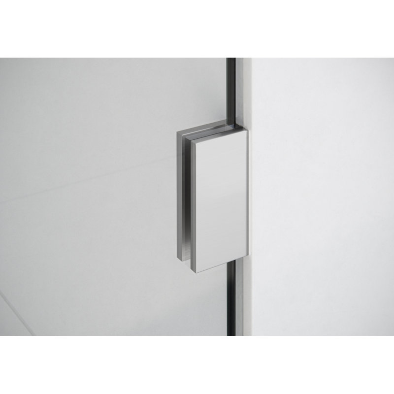 Stellar 42.75 in. x 78 in. Fully Frameless 3 Panel Inline Hinge Shower Door, Brushed Nickel
