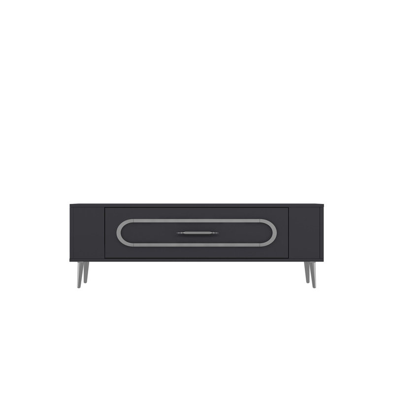 Olivia Unfinished TV Stand, 120cm, Grey/Silver