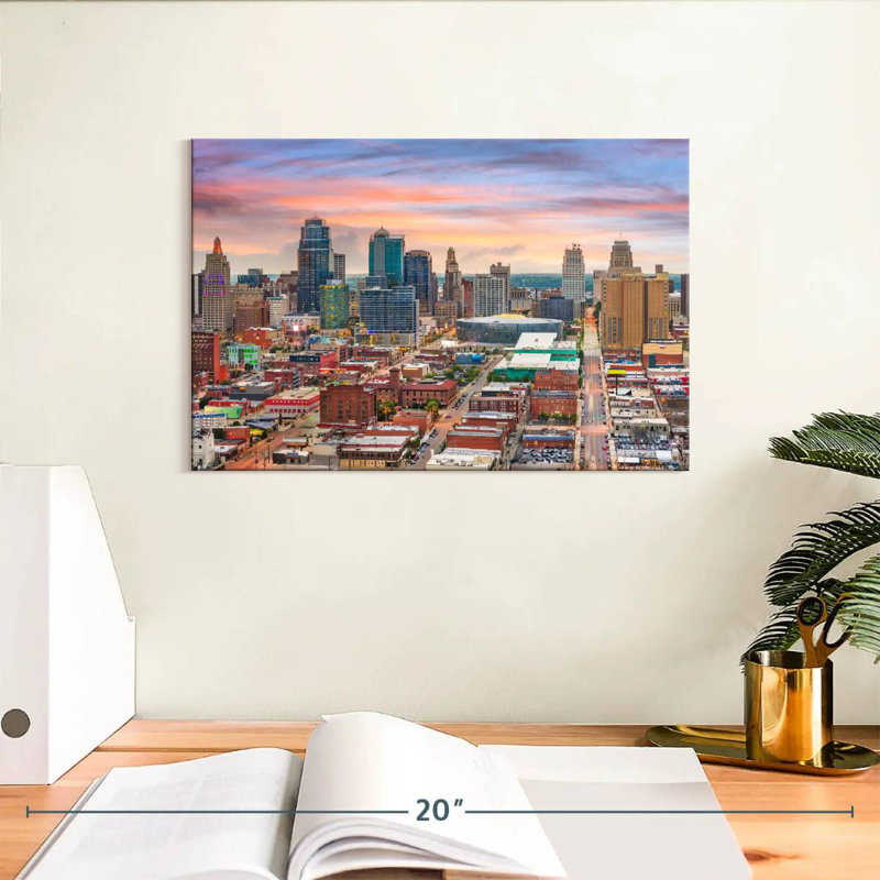 Kansas Cityscape, H 8 po x l 12 po
