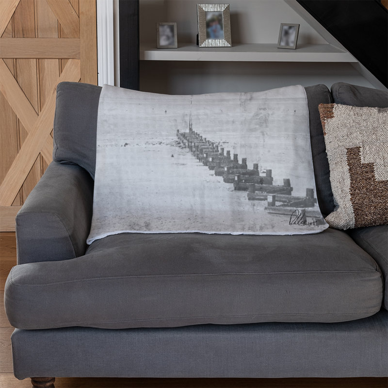 Pollitt Quilted Throw Blanket, Grey