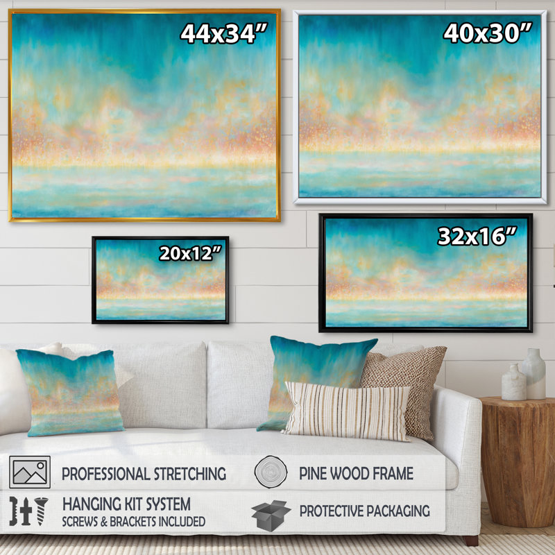 «The Awakening of Dawn III», reproduction sur toile, L 20 po x H 12 po, Toile avec cadre flottant noir