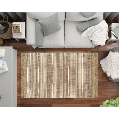 Hiddenite Striped Area Rug